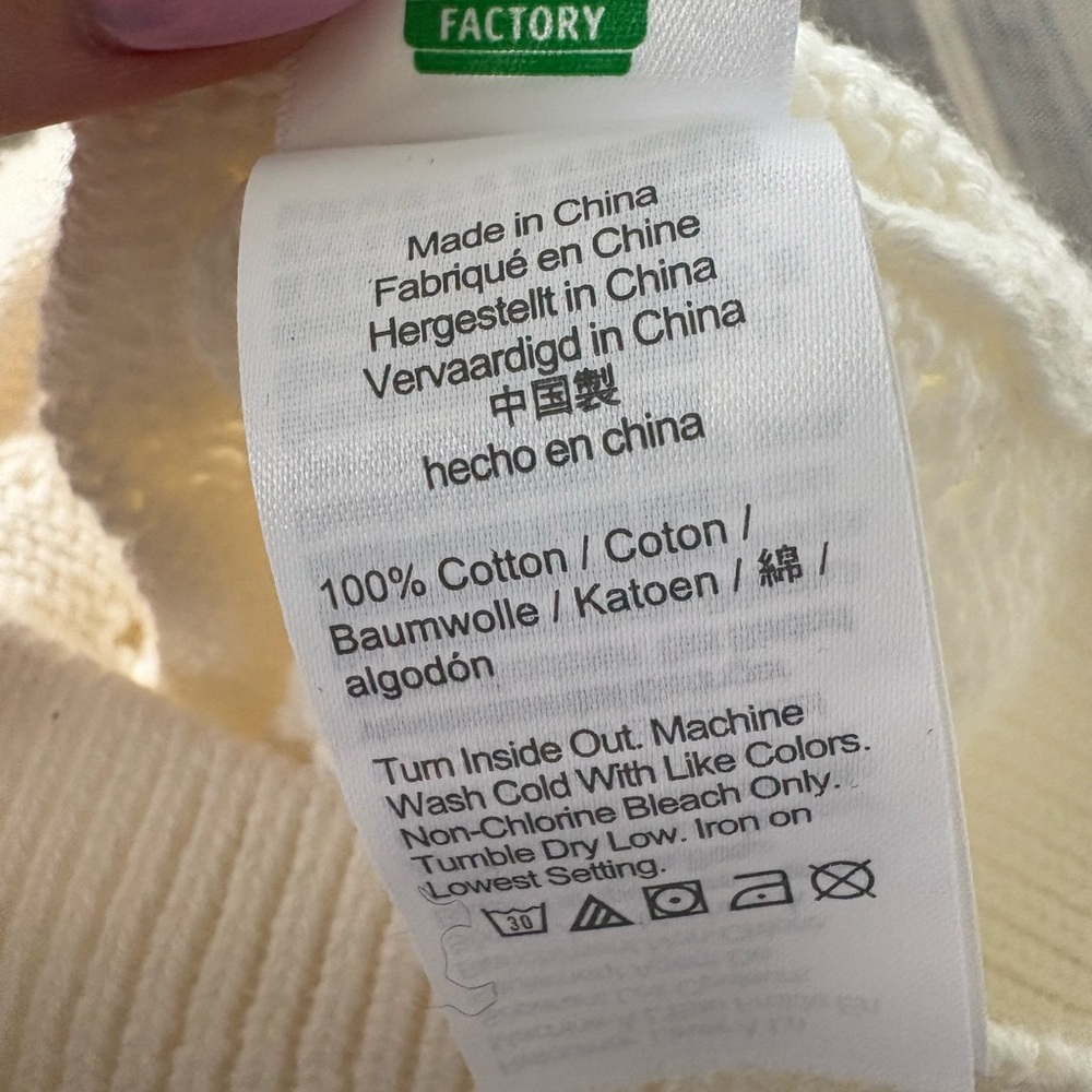 Girl’s Ivory Cropped Cardigan - Picture 6 of 6